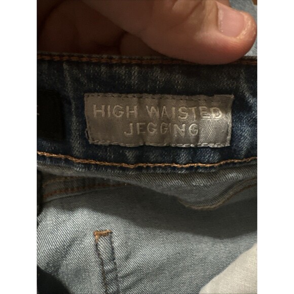 Womens 6 X 28 Jegging Jeans Aeropostale Blue High Waisted Distressed - Picture 9 of 10